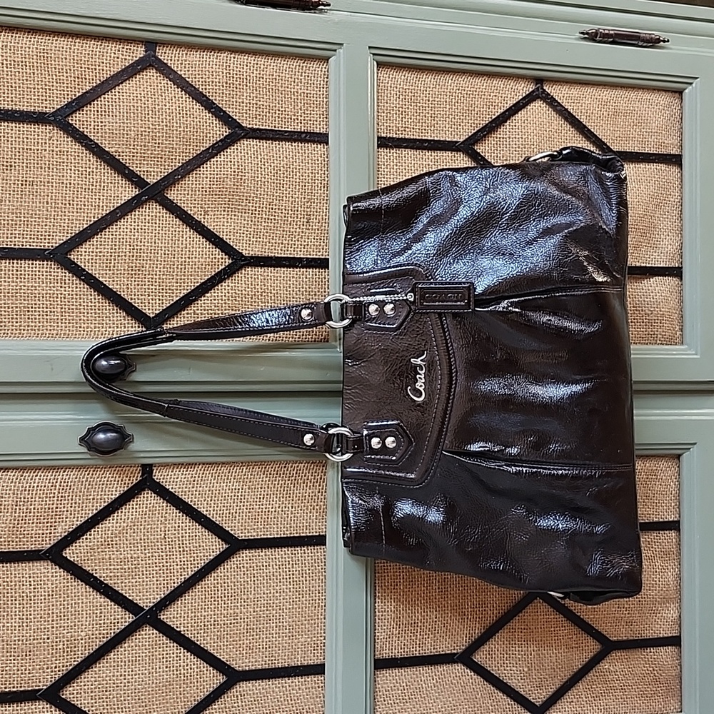 Ashley Mahogany Brown Coach Bag